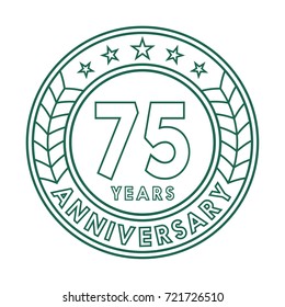75 years anniversary logo template. 
