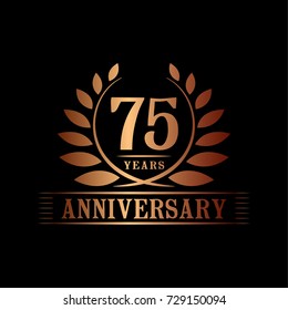 75 years anniversary logo template. 