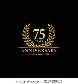 75 years anniversary logo. Vector and illustration.