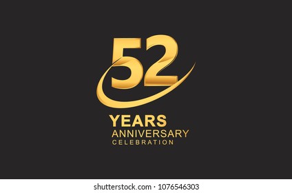 75 years anniversary with swoosh design golden color isolated on black background for celebration