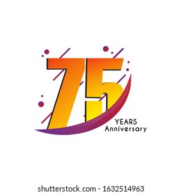 75 Years Anniversary Template Design