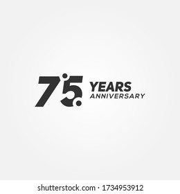 75 Years Anniversary Vector Design