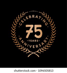 75 years design template. 75th vector and illustration.