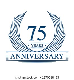 75 years design template. 75th anniversary. Vector and illustration.