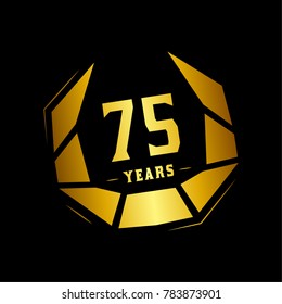 75 years design template. Anniversary vector and illustration template.