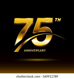 75 Years Golden Anniversary Logo Celebration
