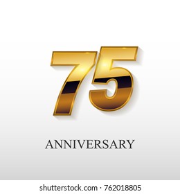 75 Years Golden Anniversary Vector Logo Stock Vector (Royalty Free ...