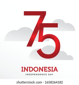 75 Years Indonesia independence day. 