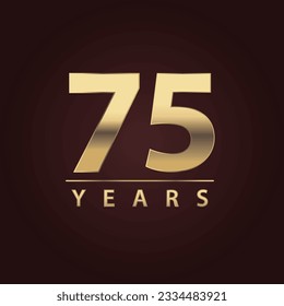 75  years symbol for commemorations and celebrations for events. number for companies. 75 years logo. commemorative date.