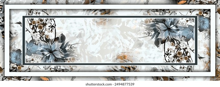 75-200 Rectangle silk scarf design with seamless textile pattern
