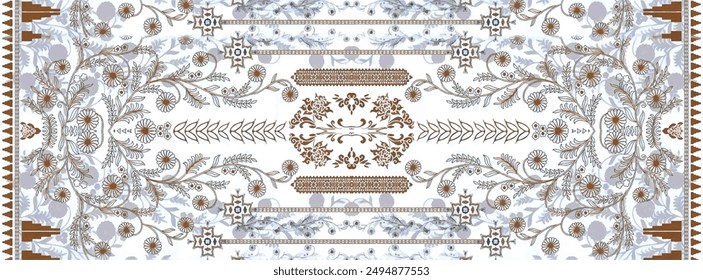 75-200 Diseño de bufanda de seda rectangular con patrón textil sin costuras
