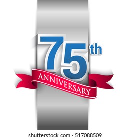 75th Anniversary celebration logo, Vector design template elements for your birthday party.