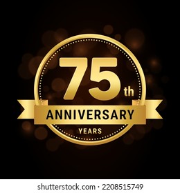 75th Anniversary Anniversary Celebration Template Design Stock Vector ...