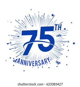 75th Anniversary Logo With Firework And Swoosh