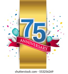 45th Anniversary Logo Silver Label Blue Stock Vector (Royalty Free ...