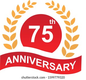 75th Anniversary Logo Illustration Art Stock Vector (Royalty Free ...