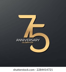 75th Anniversary logotype design. modern Celebrate Anniversary Logo
