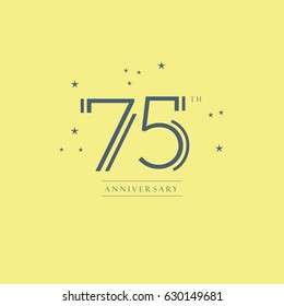 75th Anniversary vector logo template