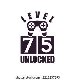 75.º cumpleaños para los amantes del juego Nivel 75 Desbloqueado