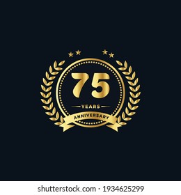 45 Years Anniversary Badge Logo Laurel Stock Vector (Royalty Free ...