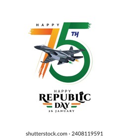 75th India Republic Day celebration logo 