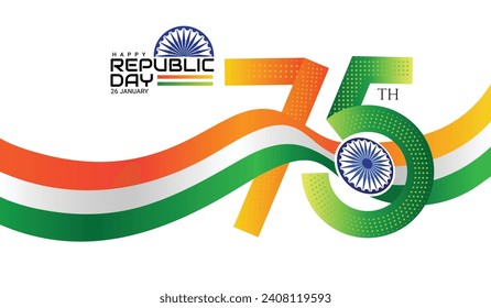 75th India Republic Day celebration logo 