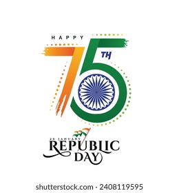 Logo de la celebración del 75° Día de la República de India 