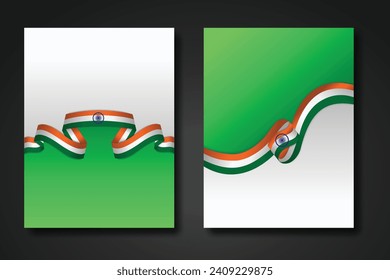 75th Republic Day, January 26 2024, January 26, Social Media Post, Republic Day Rapture: Tricolor Waves in Vibrant Vector Art, Experience the joy of India's Republic Day with this vibrant vector art