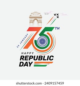 75th seventy five republic day logo