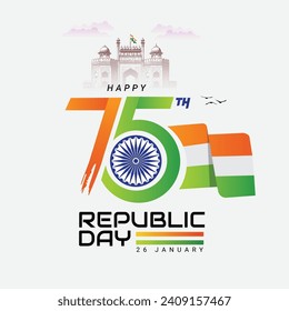 75th seventy five republic day logo