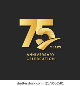 75th year anniversary design template. vector template illustration