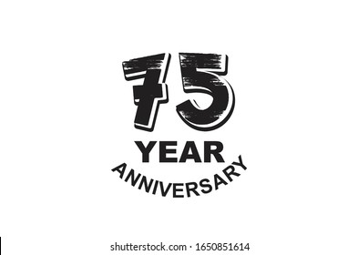 Logo-Design für die Vektorillustration des 75. Jahrestags