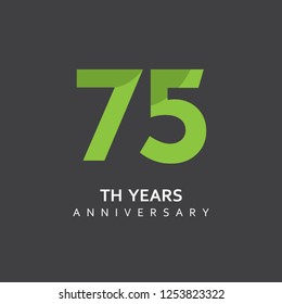 75th Year Anniversary Vector Template Design Illustration.