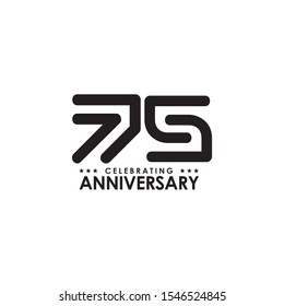 75th Year Celebrating Anniversary Emblem Logo