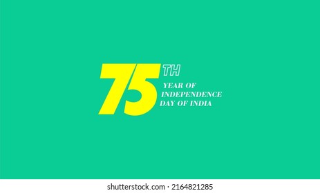 75th Year Of Independence Day Of India - Vector Mnemonic