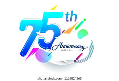 75th Years Anniversary Logo Vector Design Stock Vector (Royalty Free ...