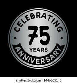 75years anniversary logo template. Vector and illustration.