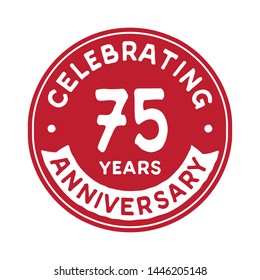75years anniversary logo template. Vector and illustration.