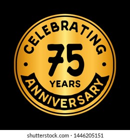 75years anniversary logo template. Vector and illustration.
