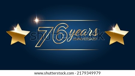 76 anniversary template celebration party. 76 years anniversary hapy birthday first invitation celebration party card event.