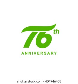 76 anniversary wave logo green