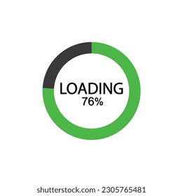 76% circle diagrams Infographics vector, 76 Percentage ready to use for web design.