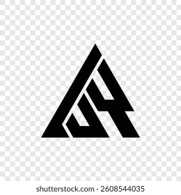 76 a logo alphabet geometric educational word letter triangle U Y