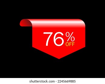 76 offer tag discount vector icon stamp , Vector illustration.
