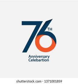76 th Anniversary Celebration Vector Template Design Illustration