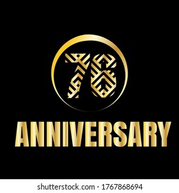 76 year anniversary celebration, vector design for celebrations, invitation cards and greeting cards