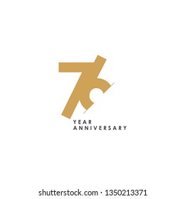 76 Year Anniversary Vector Template Design Illustration