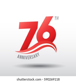 76 Years Anniversary Celebration Design