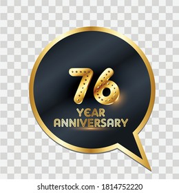 76 Years Anniversary Celebration Vector Template Design Illustration
