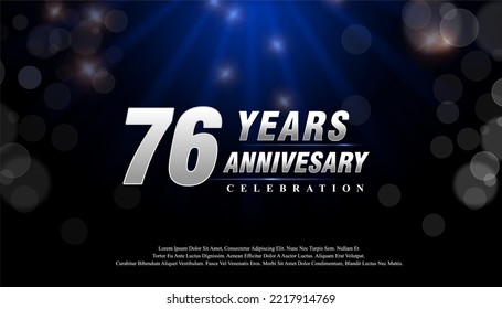 76 Years Anniversary Celebration Vector Template Design Illustration